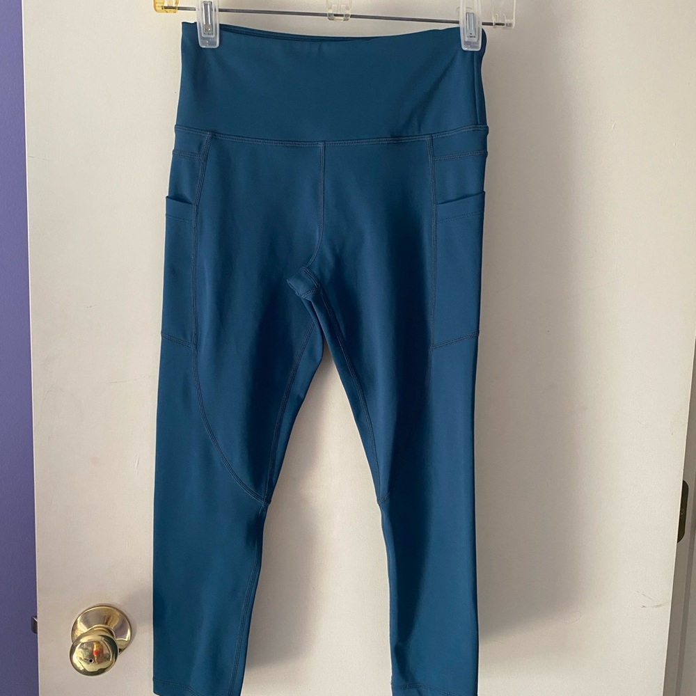 ZYIA Blue Athletic Leggings High Waist Stretch